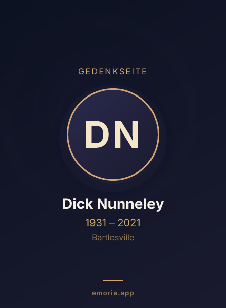 Gedenkportrait von Dick Nunneley