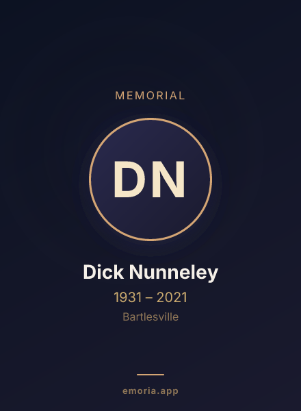 Memorial portrait of Dick Nunneley