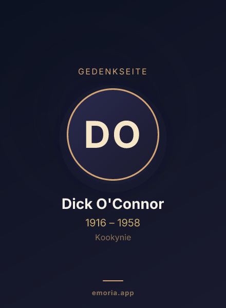 Gedenkportrait von Dick O'Connor