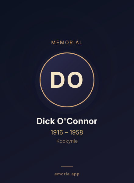 Memorial portrait of Dick O'Connor