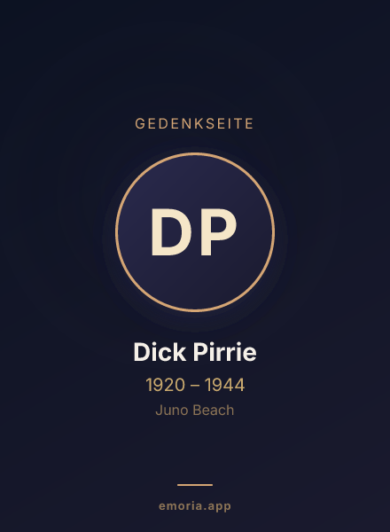 Gedenkportrait von Dick Pirrie