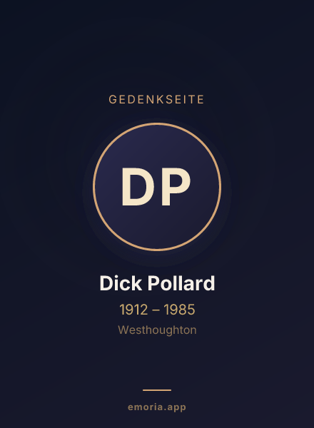 Gedenkportrait von Dick Pollard