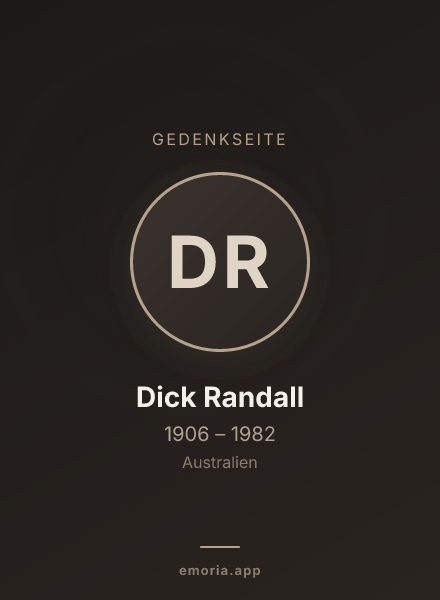 Gedenkportrait von Dick Randall
