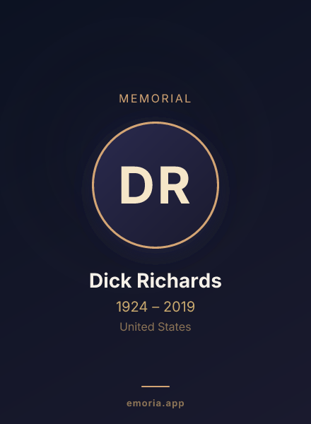 Memorial portrait of Dick Richards