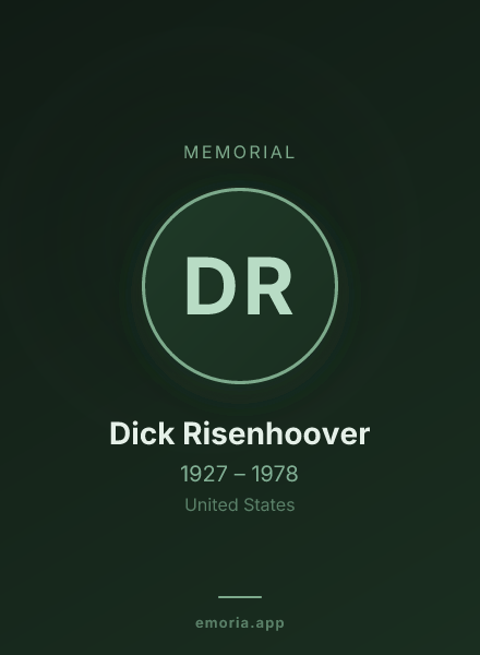 Memorial portrait of Dick Risenhoover