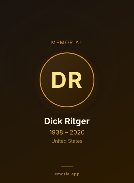 Memorial portrait of Dick Ritger