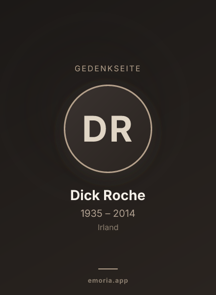 Gedenkportrait von Dick Roche