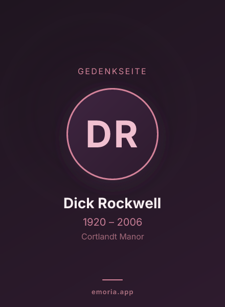Gedenkportrait von Dick Rockwell