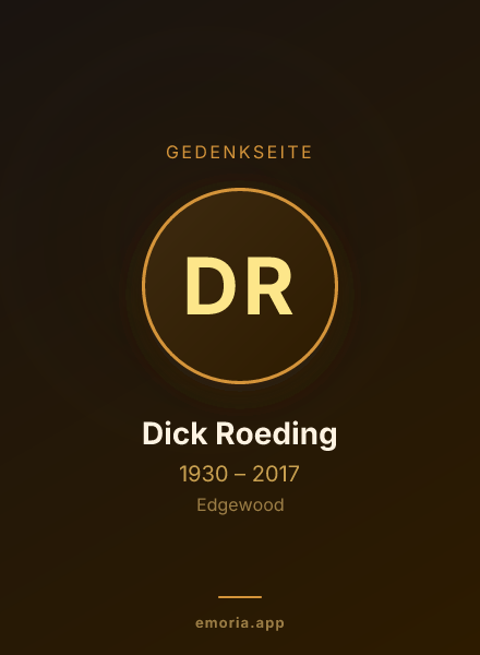 Gedenkportrait von Dick Roeding