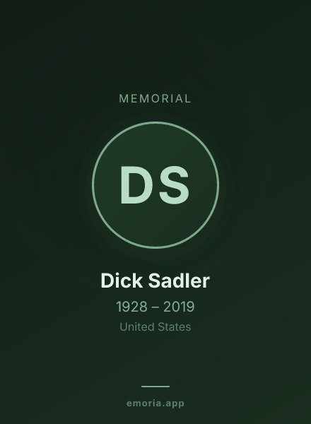 Memorial portrait of Dick Sadler