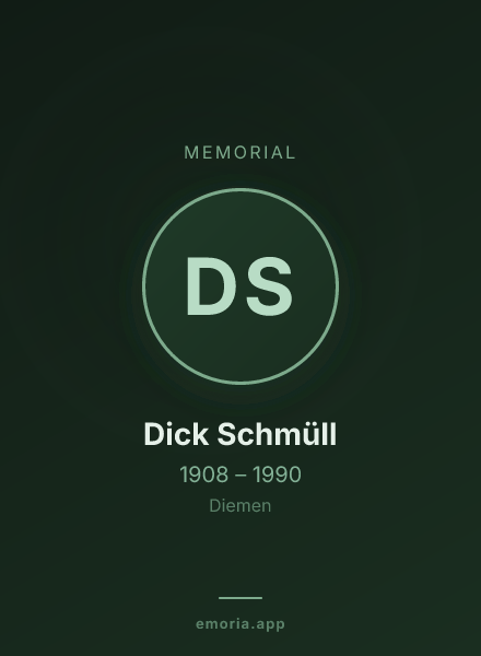 Memorial portrait of Dick Schmüll