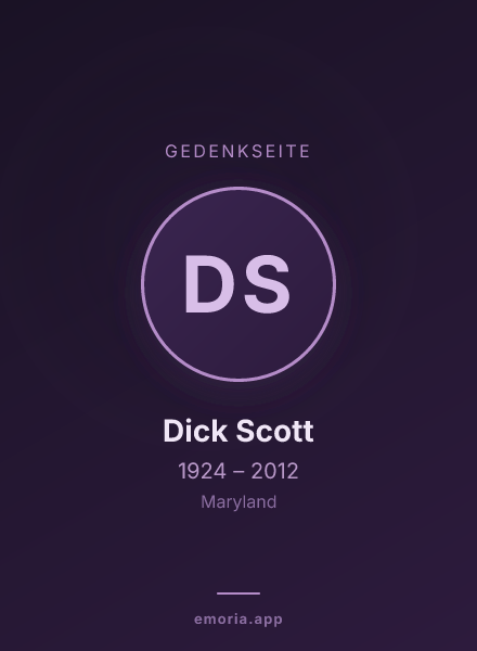 Gedenkportrait von Dick Scott