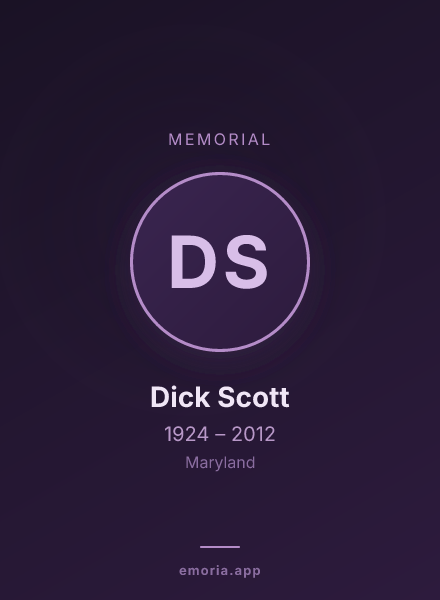 Memorial portrait of Dick Scott