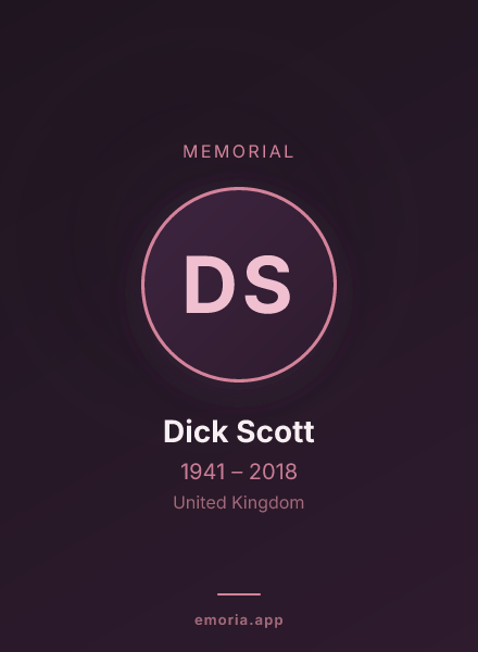 Memorial portrait of Dick Scott