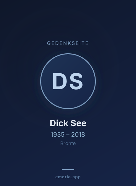 Gedenkportrait von Dick See