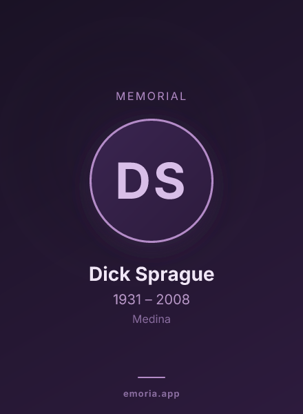 Memorial portrait of Dick Sprague