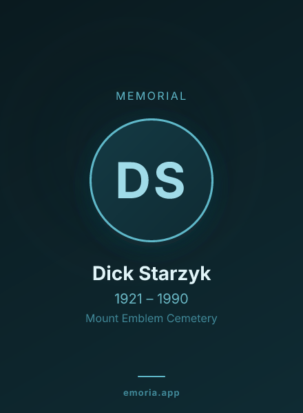 Memorial portrait of Dick Starzyk