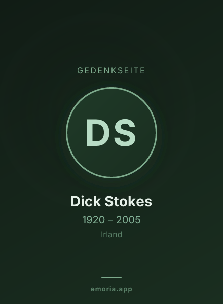 Gedenkportrait von Dick Stokes