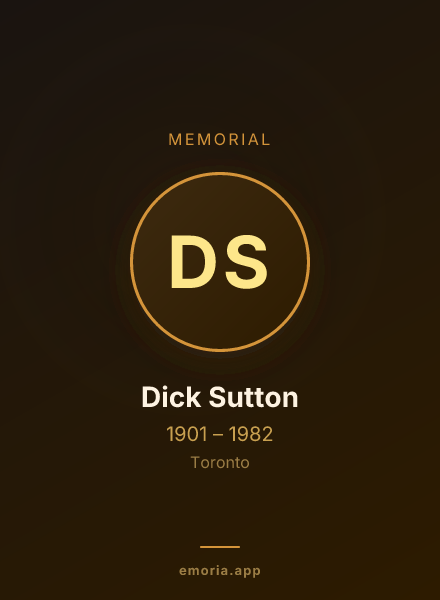 Memorial portrait of Dick Sutton
