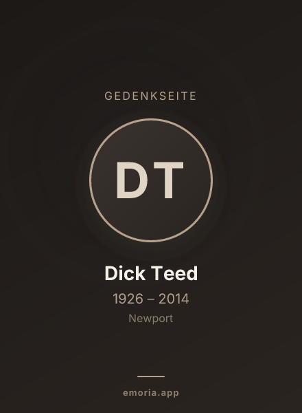 Gedenkportrait von Dick Teed
