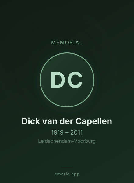 Memorial portrait of Dick van der Capellen
