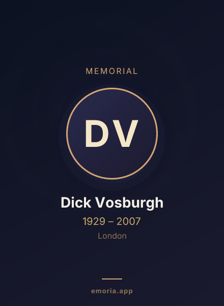 Memorial portrait of Dick Vosburgh