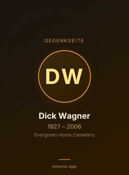 Gedenkportrait von Dick Wagner