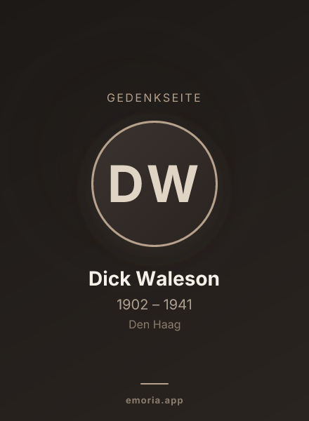 Gedenkportrait von Dick Waleson