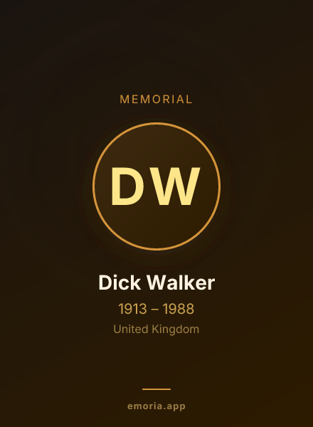 Memorial portrait of Dick Walker