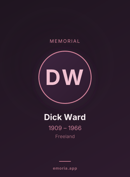 Memorial portrait of Dick Ward