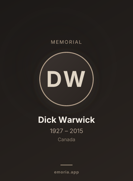 Memorial portrait of Dick Warwick