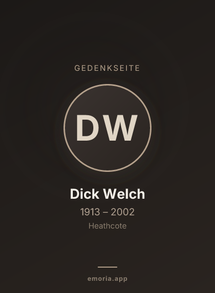 Gedenkportrait von Dick Welch