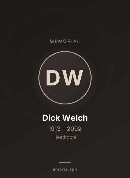Memorial portrait of Dick Welch