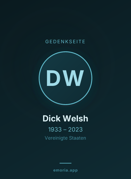 Gedenkportrait von Dick Welsh