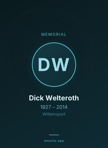 Memorial portrait of Dick Welteroth