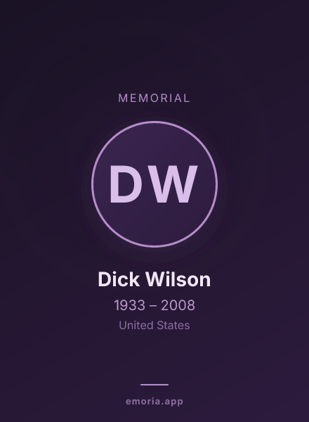 Memorial portrait of Dick Wilson