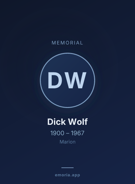 Memorial portrait of Dick Wolf