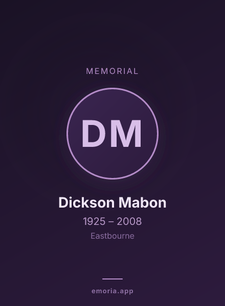 Memorial portrait of Dickson Mabon