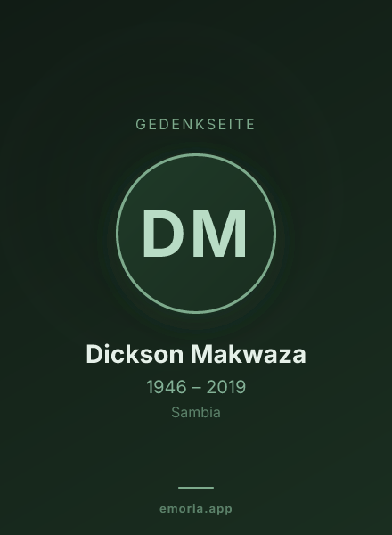 Gedenkportrait von Dickson Makwaza