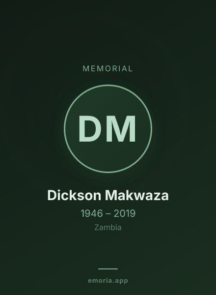 Memorial portrait of Dickson Makwaza