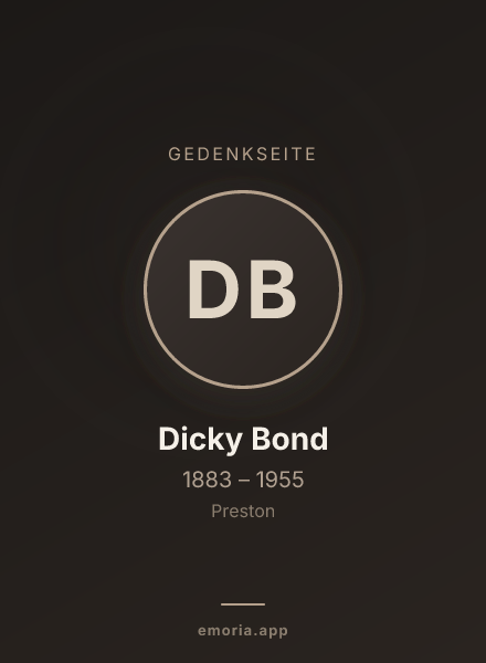 Gedenkportrait von Dicky Bond