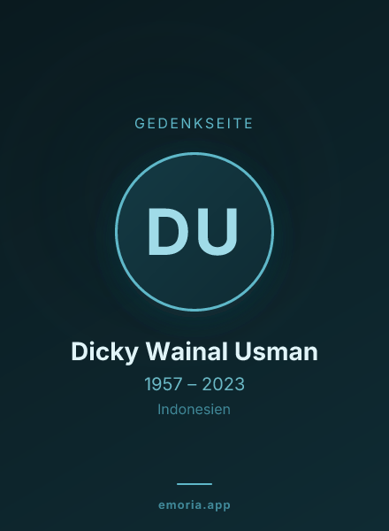 Gedenkportrait von Dicky Wainal Usman