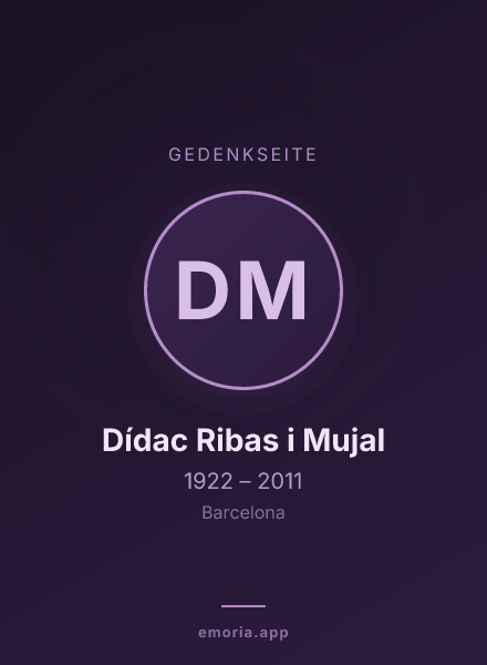 Gedenkportrait von Dídac Ribas i Mujal