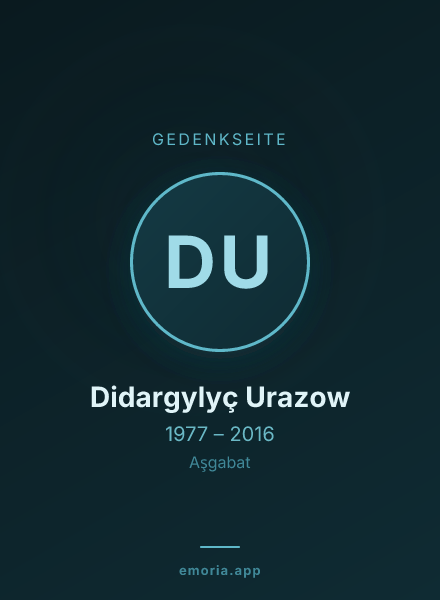 Gedenkportrait von Didargylyç Urazow