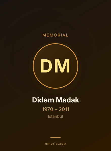 Memorial portrait of Didem Madak