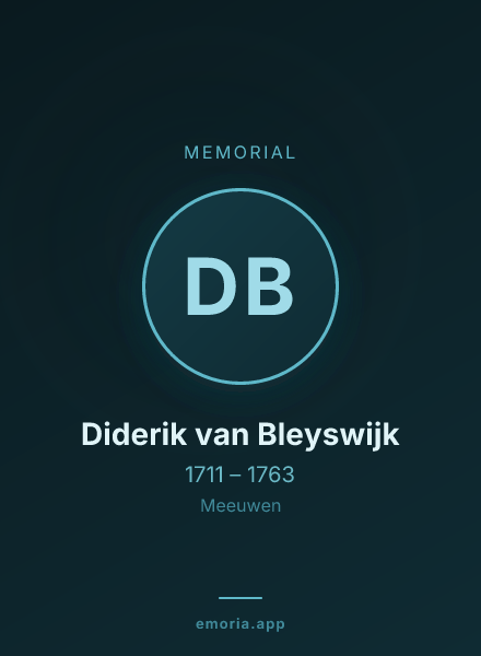 Memorial portrait of Diderik van Bleyswijk