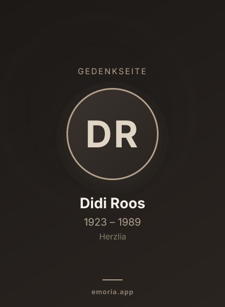 Gedenkportrait von Didi Roos