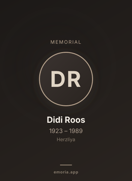 Memorial portrait of Didi Roos