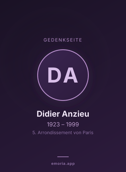 Gedenkportrait von Didier Anzieu