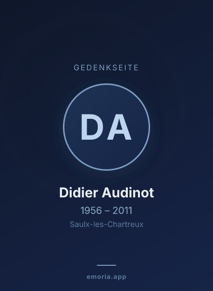 Gedenkportrait von Didier Audinot